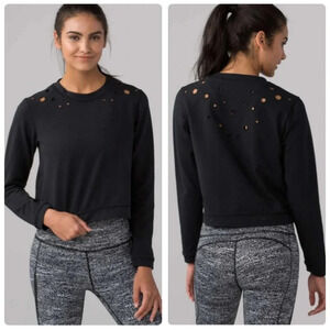 Lululemon Space Crew Eyelet Black Size 6